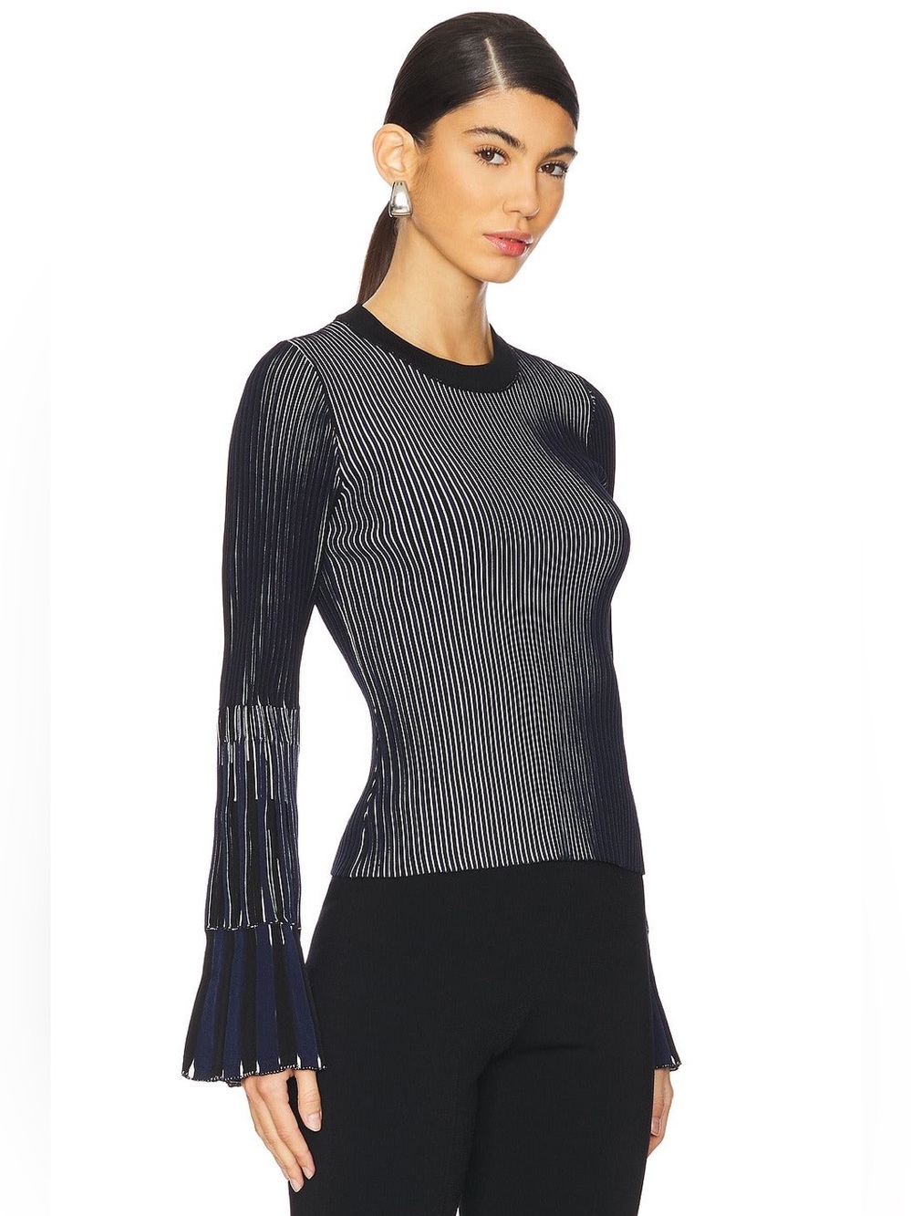Simkhai Aris Long sleeve top in midnight multi large